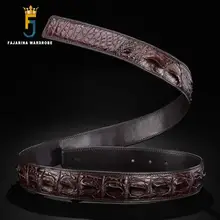 FAJARINA дизайн высокое качество настоящая крокодиловая кожа кожаные ремни для мужчин материал ремни ремень без пряжки BCROD001