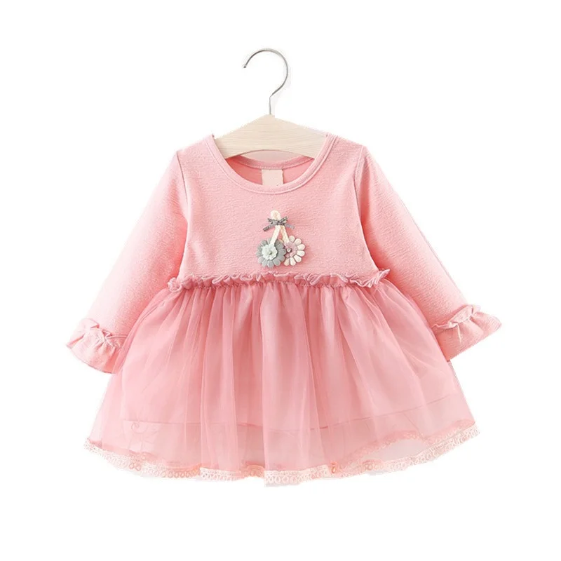 

New Baby Girls Dress Spring Infant Baby Clothes Dress For Girl Clothing Princess Party Bebe Yarn Dresses