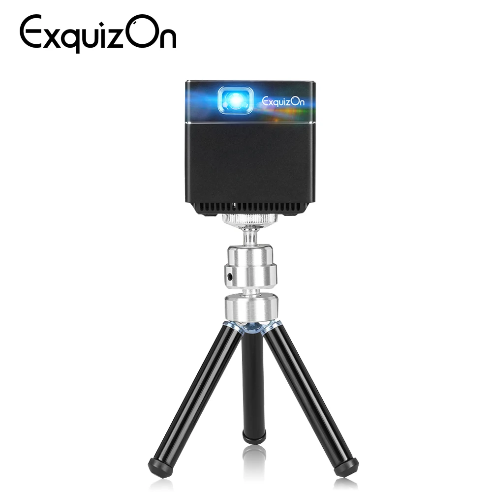 

Exquizon S6 Mini DLP Pocket Portable Smart Projector Wireless Wifi Low-noised 1080P Supported HD for Home Outdoor Activities