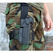 Тактический пистолет кобура для Glock Военная Униформа падения нога Airsoft Охота Стрельба roto рукой пистолет кобура BK/TAN for g17 G19 G22