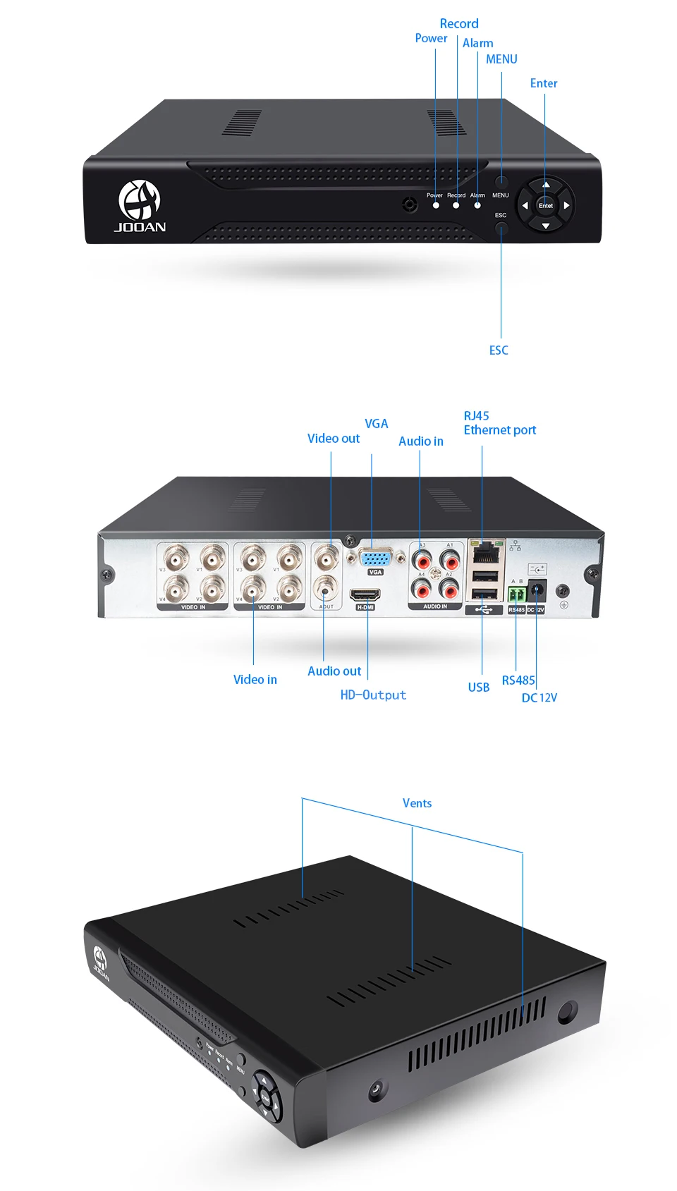 JOOAN 8CH 1080N CCTV DVR система камер домашней безопасности 1080p водонепроницаемый наружный комплект видеонаблюдения