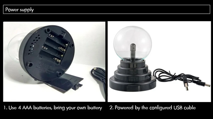 3-дюймовый Стекло плазменный шар лампы Электрический Глобус статический легким прикосновением Сенсор Lightning настольные лампы Sphere ночник