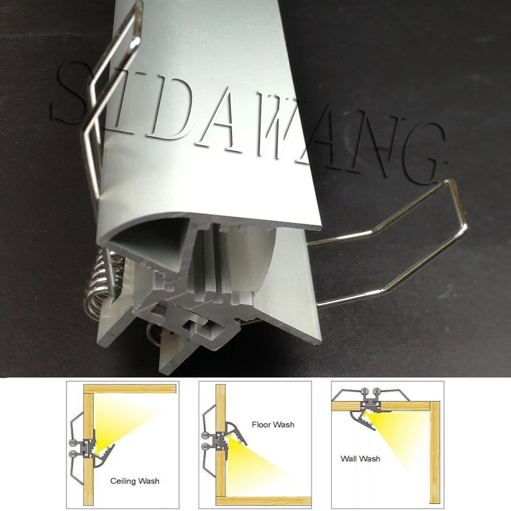 

2M Adjustable Led Strip Aluminum profile, wall wash/Floor wash/Ceiling wash/Wall mount Aluminum led channel SDW151