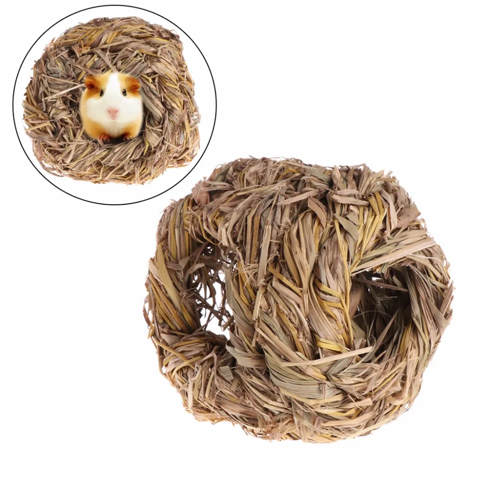 1Pc Hamster Nest Natural Grass Small Pet Animal Toys Cage House For