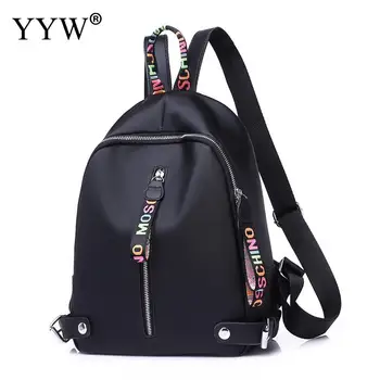 

Oxford Easy Matching Backpack Women 2018 Trendy Fashion Letter Rucksack Soft Black School Bag For Teenage Girl Backpack