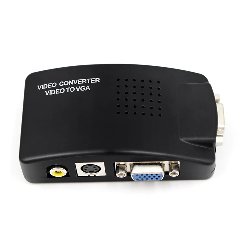 Композитный конвертер RCA AV S Video в VGA приставка CC TV DVR ПК ноутбук ТВ проектор вход