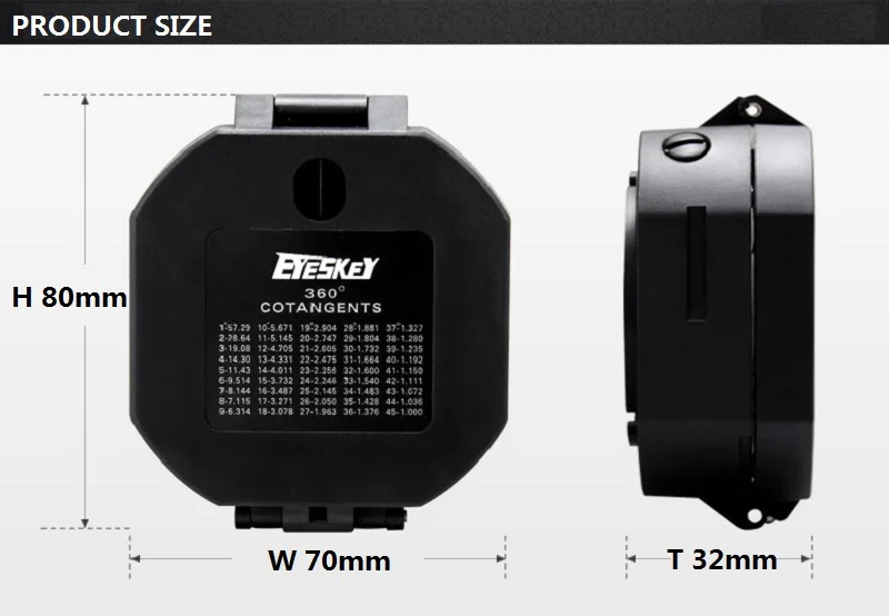 Eyeskey Профессиональный геологический военный армейский металлический Прицельный Клинометр для выживания Походное оборудование Карманный компас