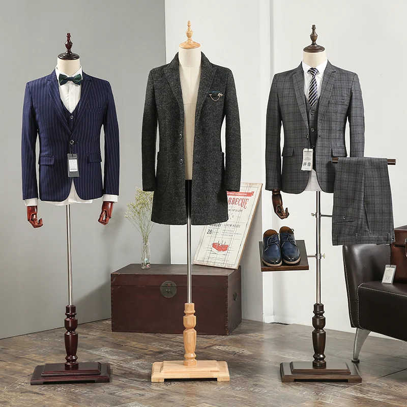 

Half body male mannequin props cotton hemp cloth mannequin men fabric mannequin with solid arms hand and shoes pants racks