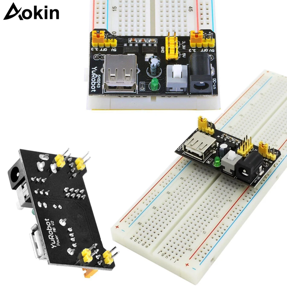 

MB102 Breadboard Power Supply Module 3.3V 5V for Arduino Board+Breadboard 830 Point