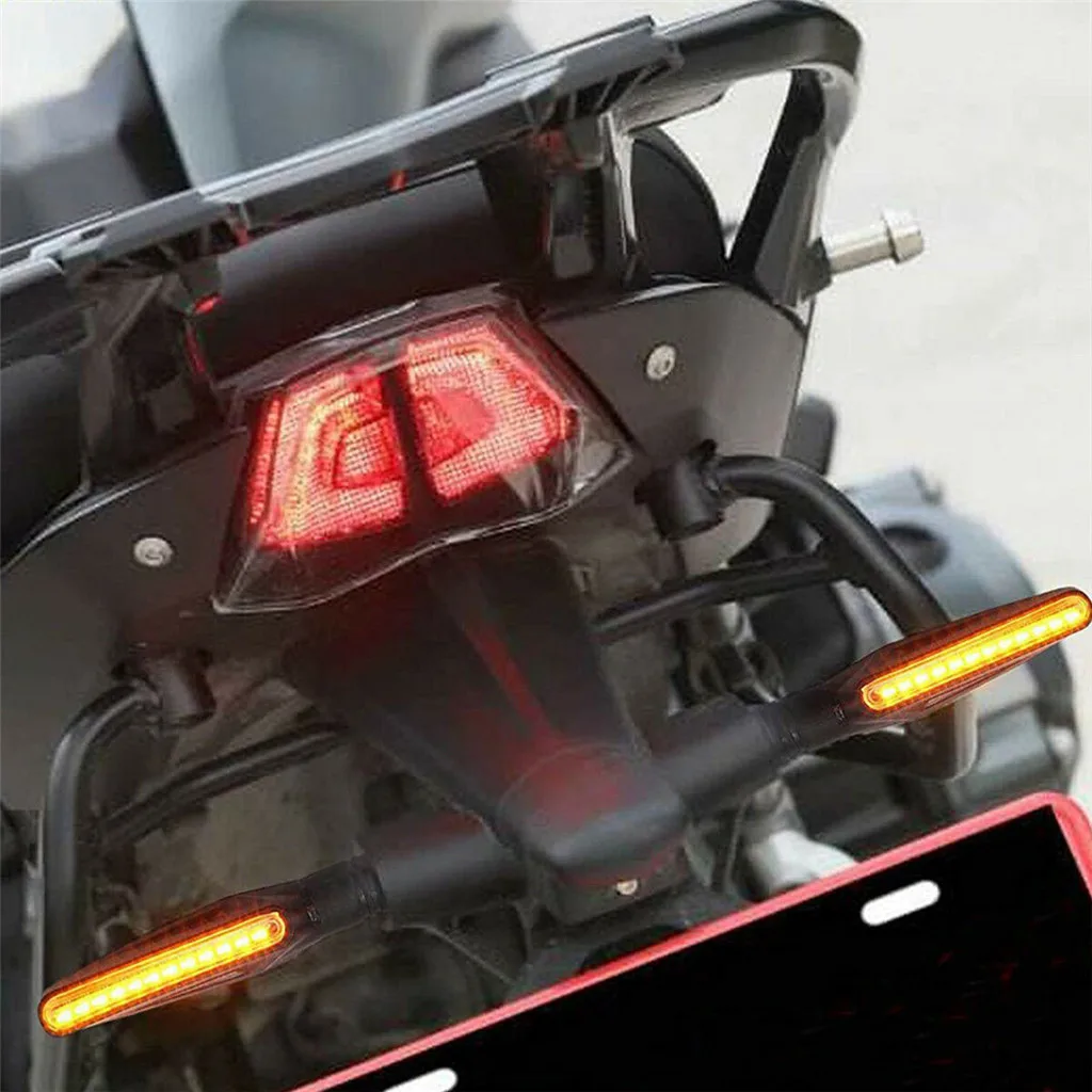 Из 2 предметов универсальный мотоцикл светодиодный гибкий поворотник желтый индикатор светильник для YAMAHA TMAX 530 2012- 500 2008-2011# м