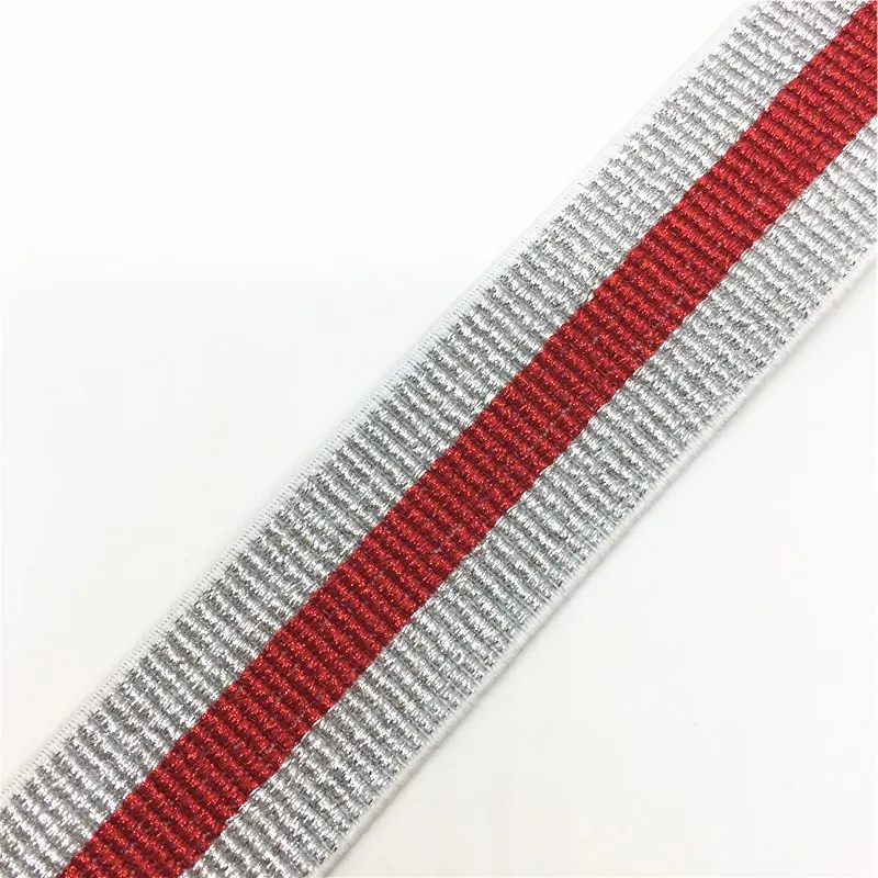 40 мм нейлоновая красочная резиновая резинка полосатые плечевые нижние ремни для тесьма для одежды Швейные DIY аксессуары для одежды 1 метр - Цвет: Striped 5