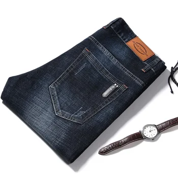 

Icpans Jeans Men Black Gray 2018 New Men 's Jeans fashion Retro Slim straight jeans casual men trousers