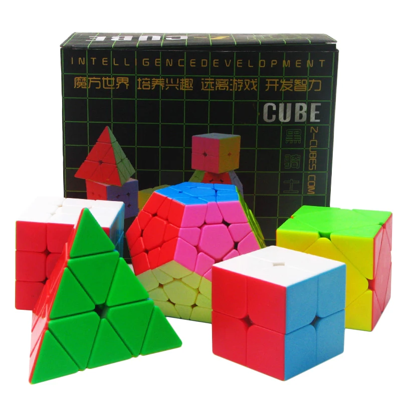 5 шт./упак. Красочные 2*2*3*3*3 Треугольники Додекаэдр алмаз Magic Cube гладкая Скорость Логические игрушки детям подарок (S5