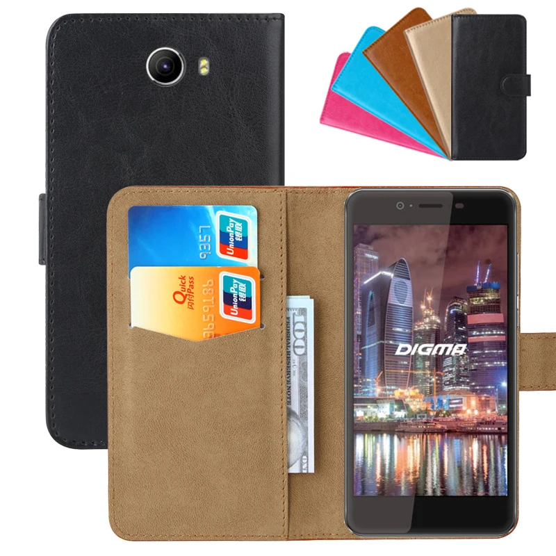 

Luxury Wallet Case For Digma VOX Flash 4G PU Leather Retro Flip Cover Magnetic Fashion Cases Strap