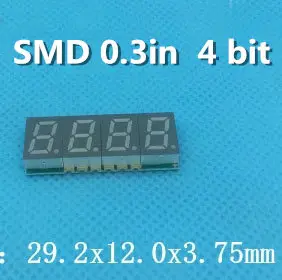 4 битная цифровая трубка smd 0 3 дюйма Красный 7 сегментный светодиодный SMD дисплей