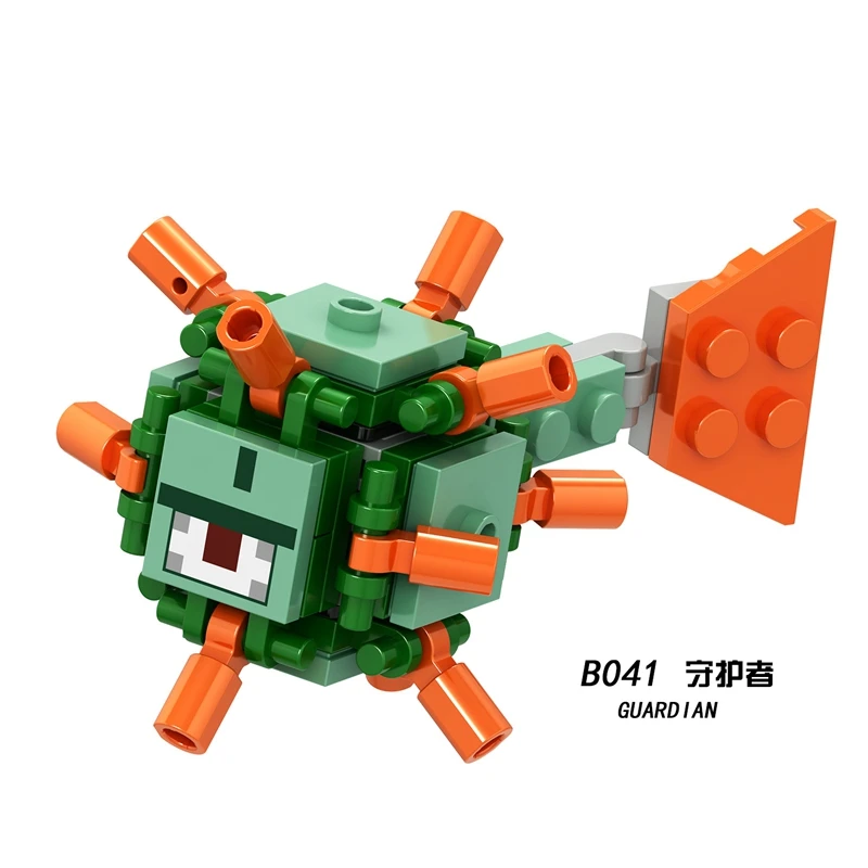 

My World B041 Legoing Minecraft Figures Block Guardian DIY Model Building Block Toys For Children Compatible Minecraft Legoings