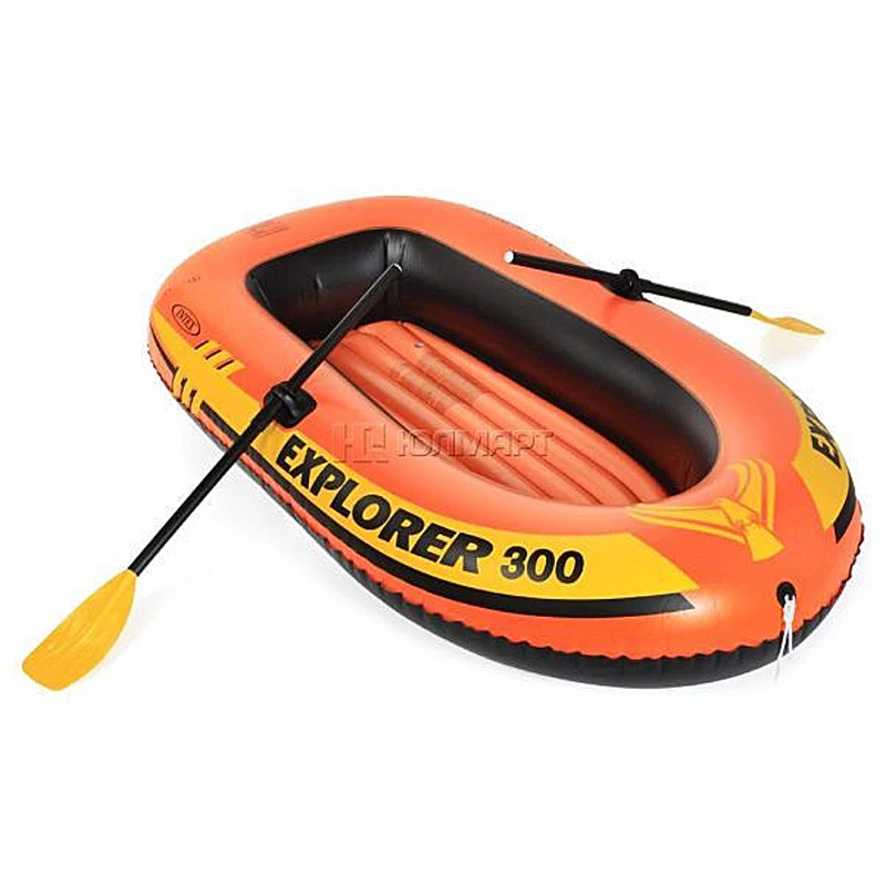 Explorer 200 надувная лодка на 2 человек с французскими веслами и мини воздушным