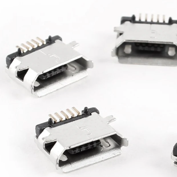 

IMC Hot 5 Pcs Micro USB Type B Female Socket 180 Degree SMD SMT Jack