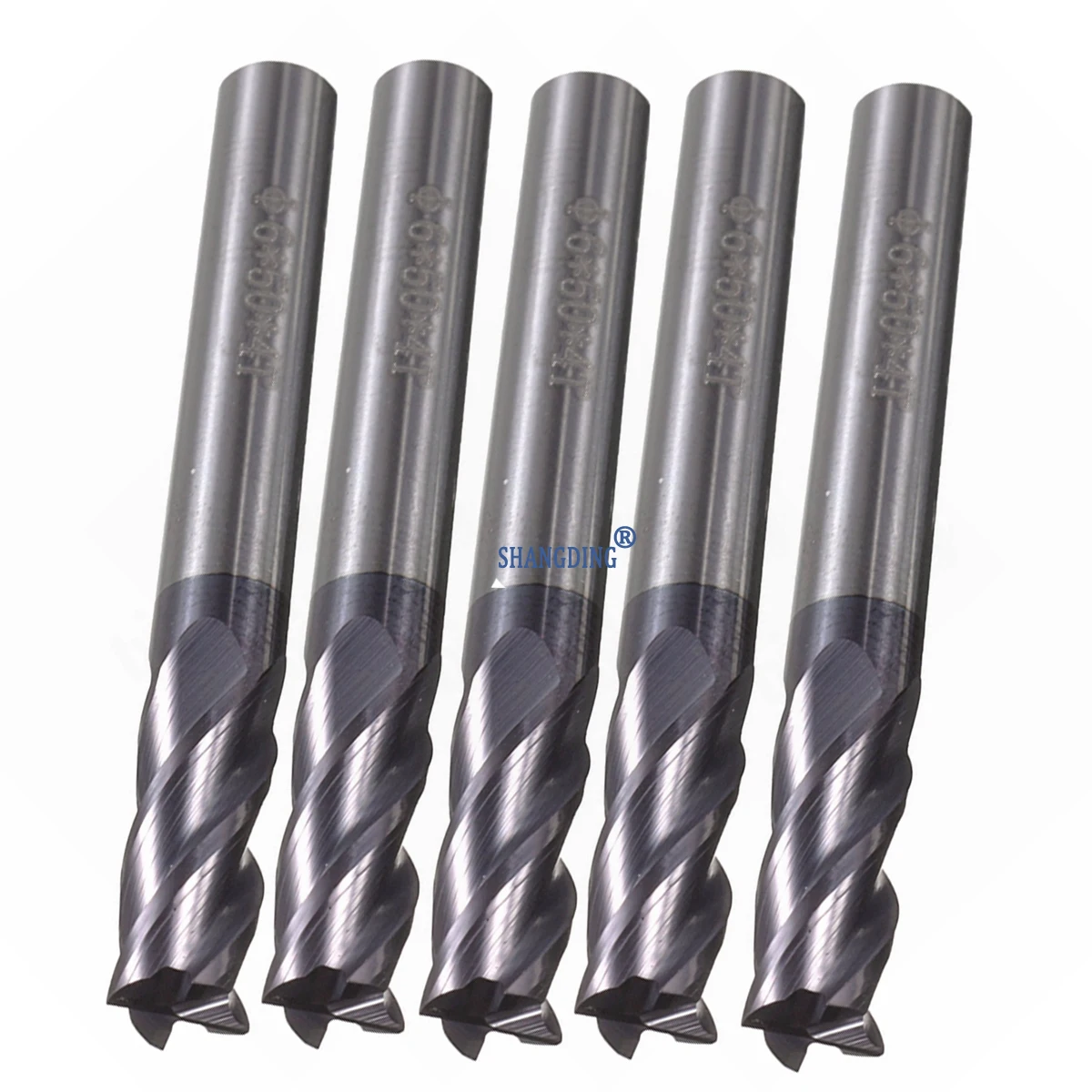 5pcs New 4 Flute End Mill Set Tungsten Carbide CNC Milling Cutter 6x50mm For Milling Tools