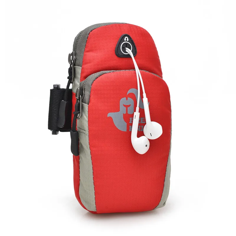Новинка, унисекс, для мобильного телефона, наручный спортивная сумка для бега, спортзала на руку для бега и занятий спортом нарукавная сумка рукоятка держатель на ремешке Сумка для бега для телефона - Цвет: Red