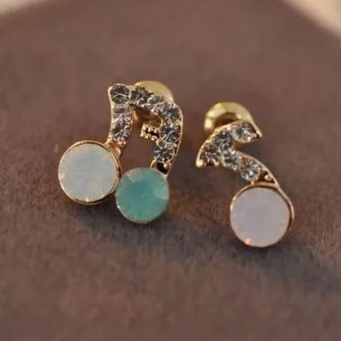 Cute fashion female models rhinestone earrings note | Украшения и аксессуары