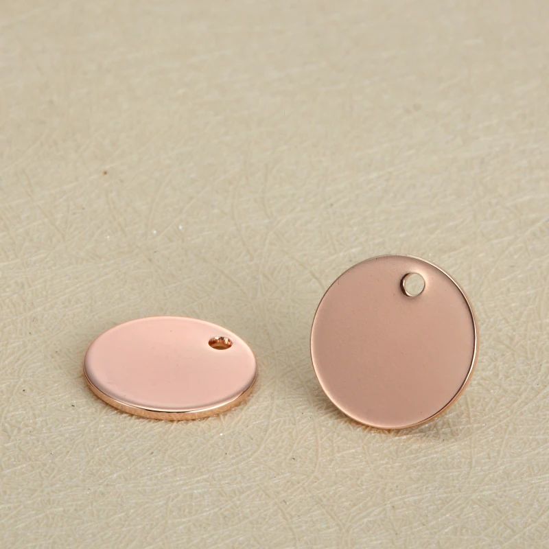 

MYLONGINGCHARM 30pcs/lot 12mm stainless steel engravable charms Blank discs charm Necklace Pendant G1509