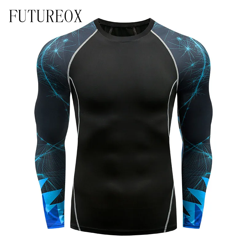 

Men's New Super-resistant Japanese Manga Compression Shirt Sweatshirt Jiu-Jitsu Base MMA Tights Fitness Sweatshirt Quick-drying