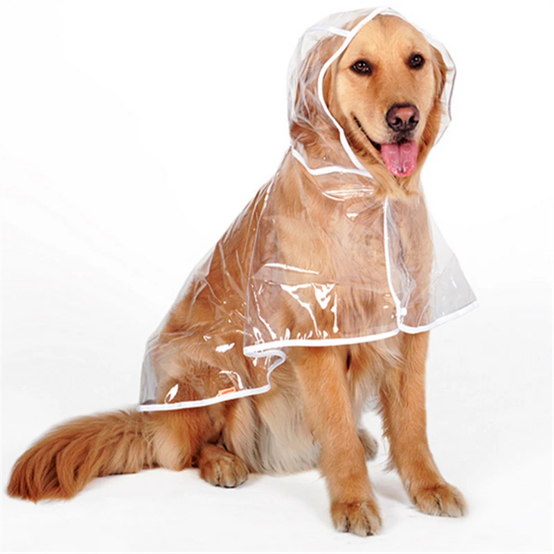 Gran Perro impermeables transparente mascota perros de lluvia impermeable Abrigo con capucha para perros grandes ropa de lluvia impermeable capa de ropa|big dog raincoat|dog raincoatdog waterproof - AliExpress