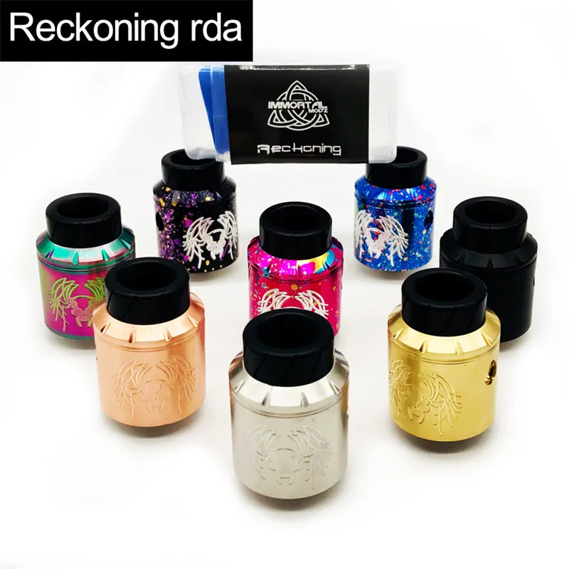 

Newest Reckoning RDA Colorful Replaceable Atomizers Fully Adjustable AFC Three Post Build Deck 304 Stainless Steel Construction