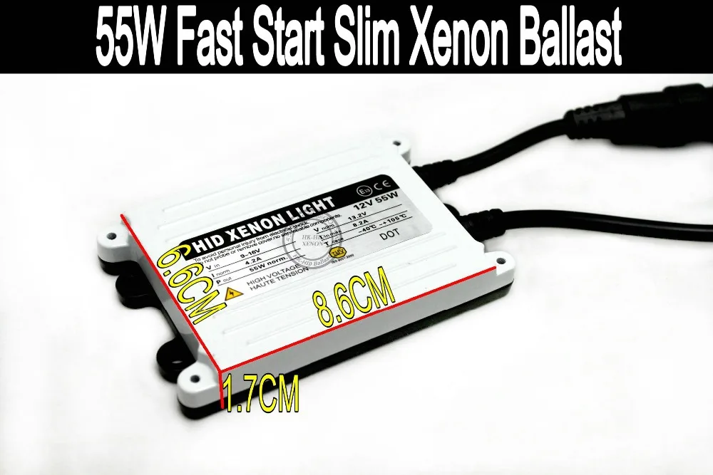 

FREE SHIPPING 55W Brightness HID Slim Ballast 0.1Second Quick Fast Start Ballast for all of xenon lamp /car headlight