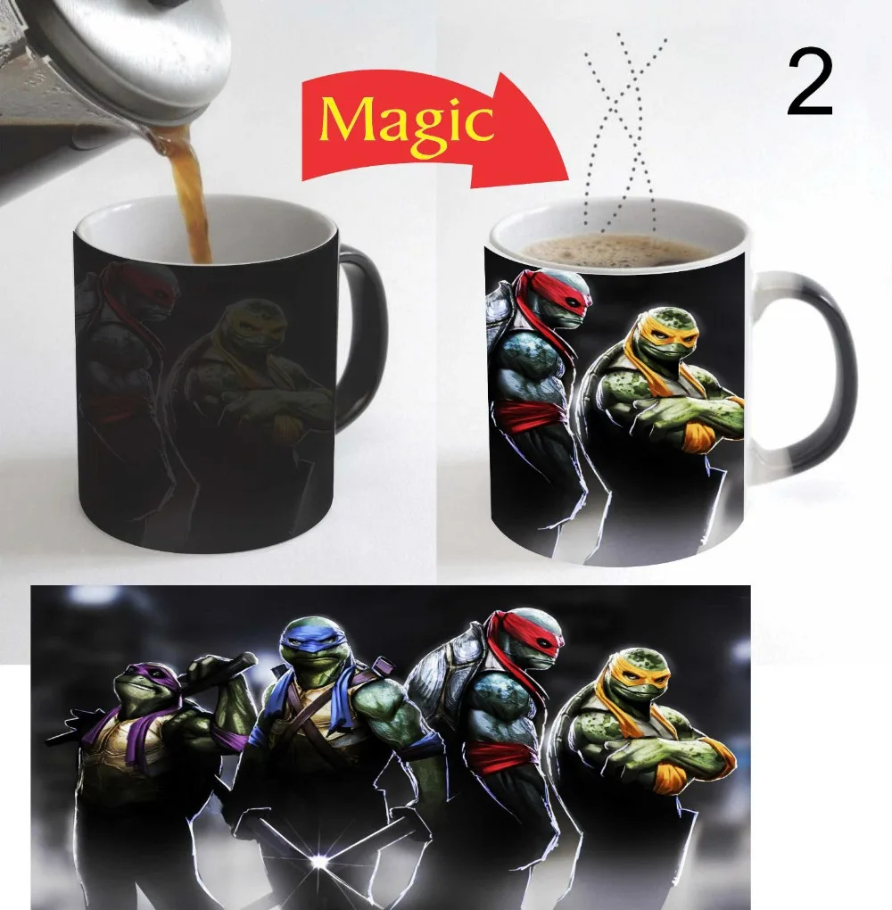 Ninja Turtles Magic Heat Reactive mugs coffee mug disappearing heat ...