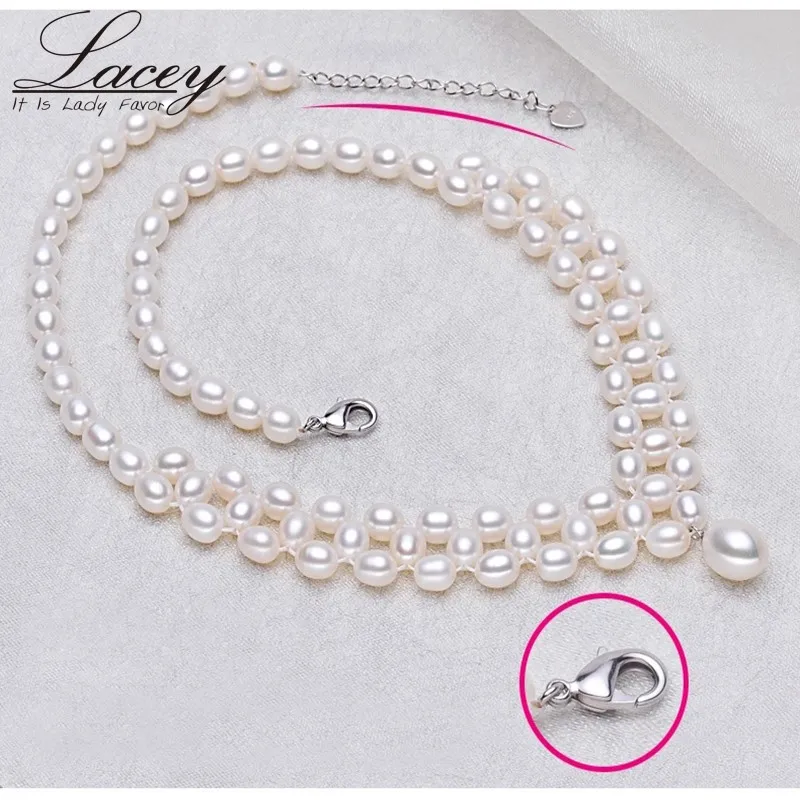 Freshwater Pearl Choker Necklace For Women,Natural White Pearl Necklace Wedding Bride Necklace Fine Jewelry