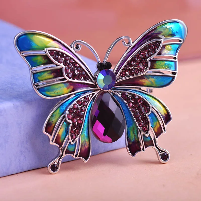 purple butterfly brooch