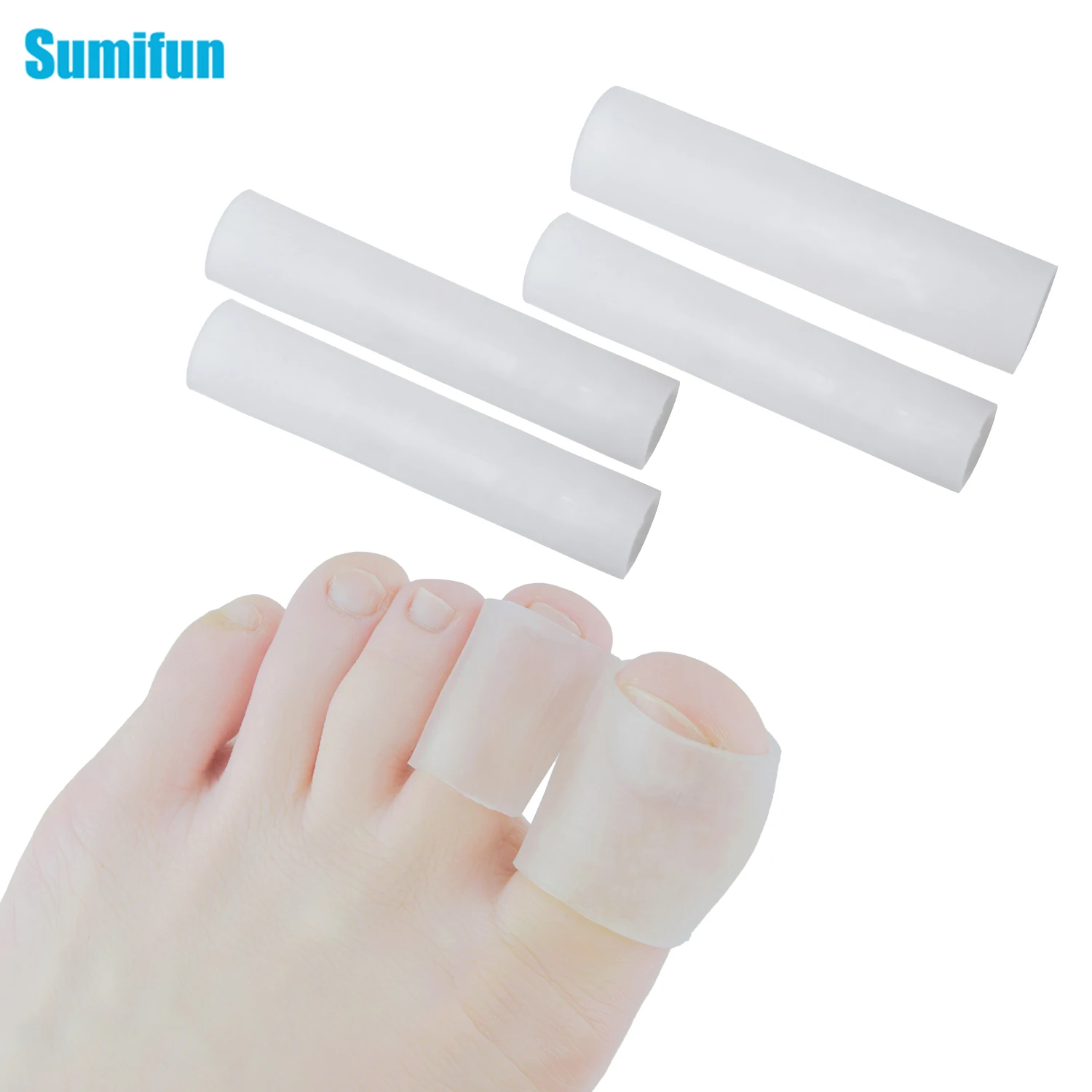 

Silicone Thumb Protector Gel Finger Feet And Toe Foot Protector Finger Set Long Corn Set Finger Separator Foot Care C1488