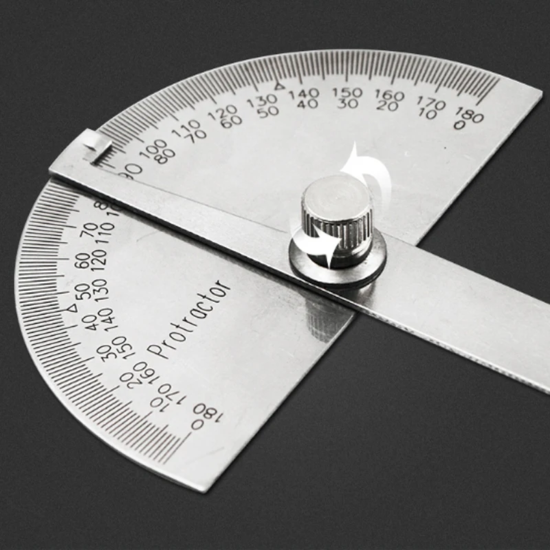 調整可能な分度器,10cm/14.5cm,180度,多機能,ステンレス鋼