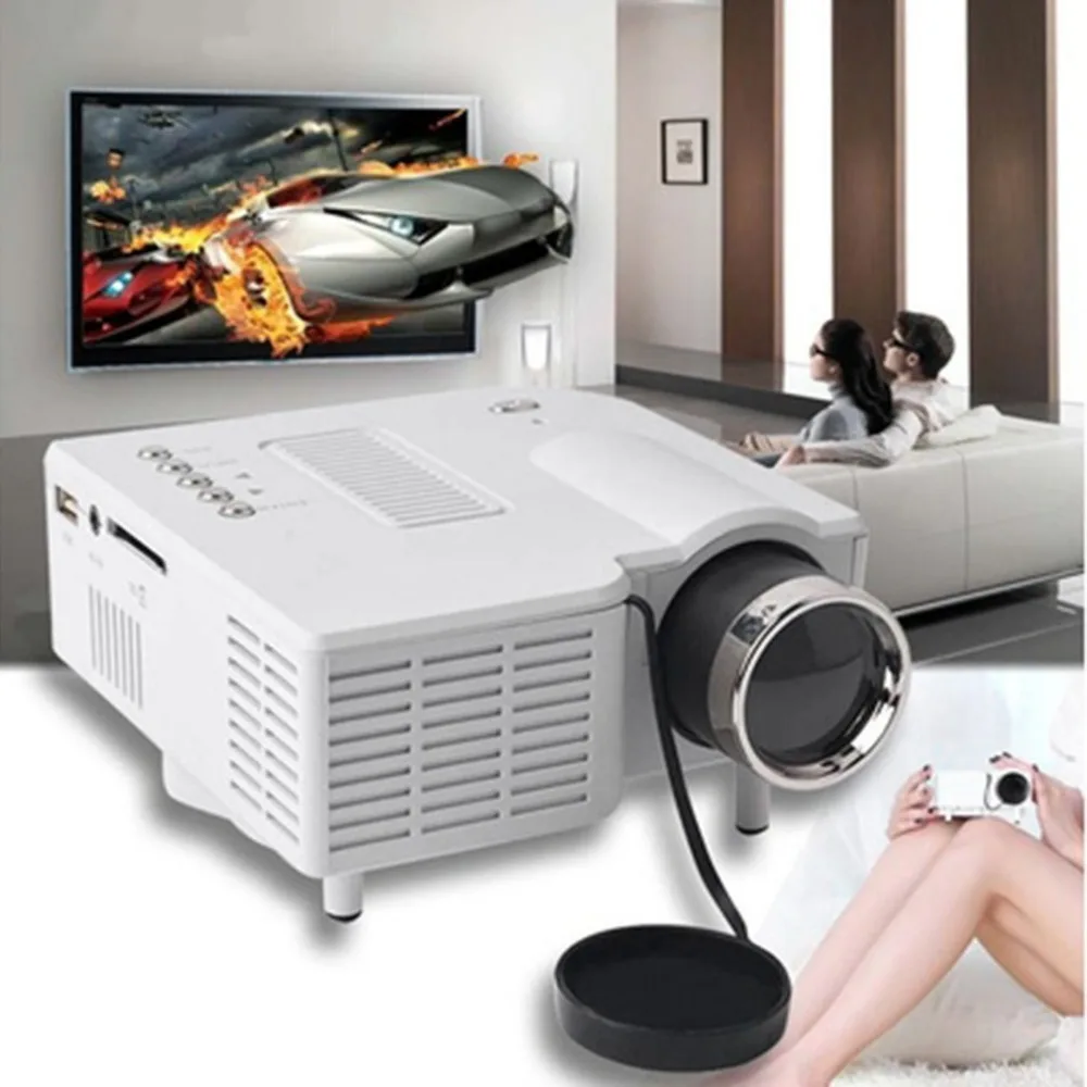 UC28 + мини Портативный 1080 P проектор домашний кинотеатр Театр Модернизированный HDMI Интерфейс домашнее развлекательное устройство мультимед...