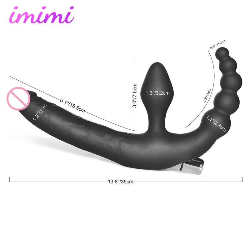 Intimate Massager Dildo Vibrator Stimulation Double Triple Penetration Anal Beads Outdoor Butt Plug Masturbator Lesbian Couples
