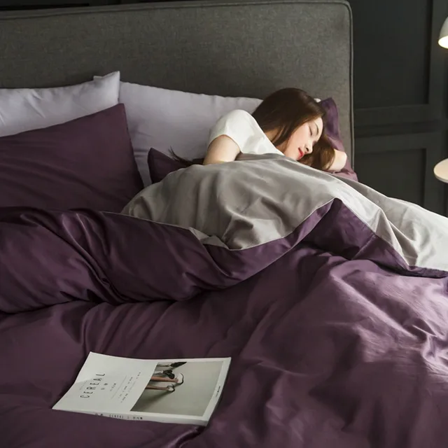 elegant style solid luxury bedding sets purple bedding set duvet elegant sheets