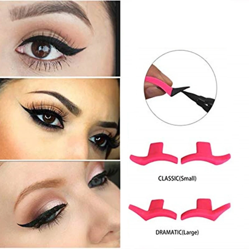 

2Pcs=1Pair Car Eyeliner Stamp Makeup Eyeliner Stamp Eye Wing Template Stencil Easy To Makeup New Wing Style Eyeliner Wing Stamps