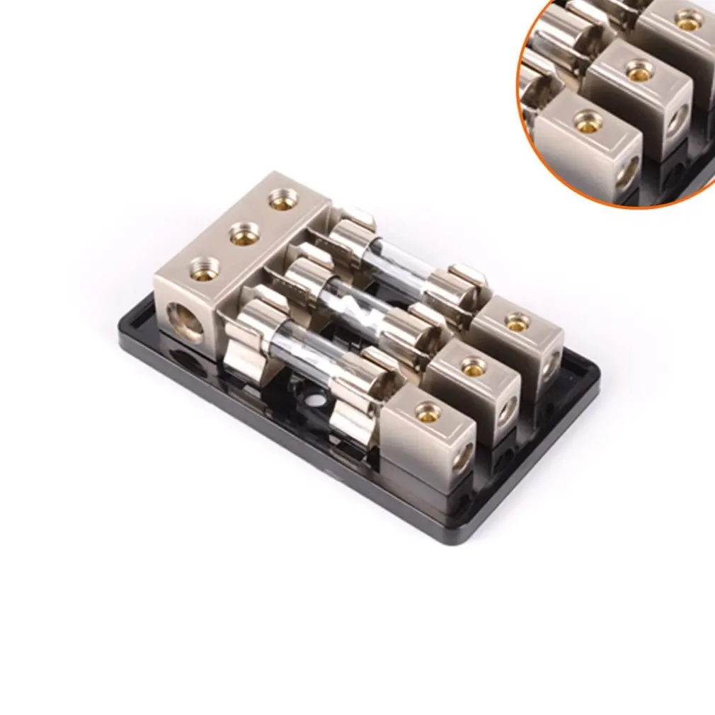 

Cars Audio Stereo Seats Transparent Insurance Voltage Display Durable Mini Fuse Holder 8GA*4 / with 60A Fuse 2
