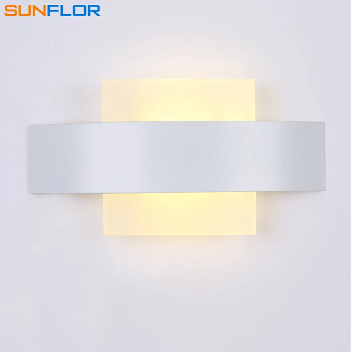 

Indoor 6W LED Wall Lamp AC110V/220V Rectangular Acrylic Abajur Sconce bedroom Decorate Wall Lights