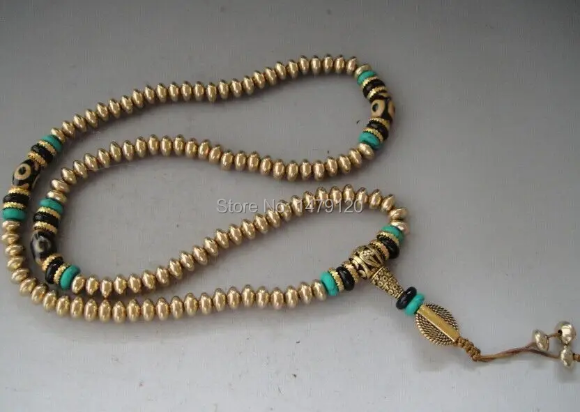 

Tibetan buddhist Tibetan brass pray Buddha worry Myra bead bracelet