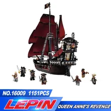 New LEPIN 16009 1151pcs Queen Anne’s revenge Pirates of the Caribbean Building Blocks Set Bricks Compatible legoed 4195