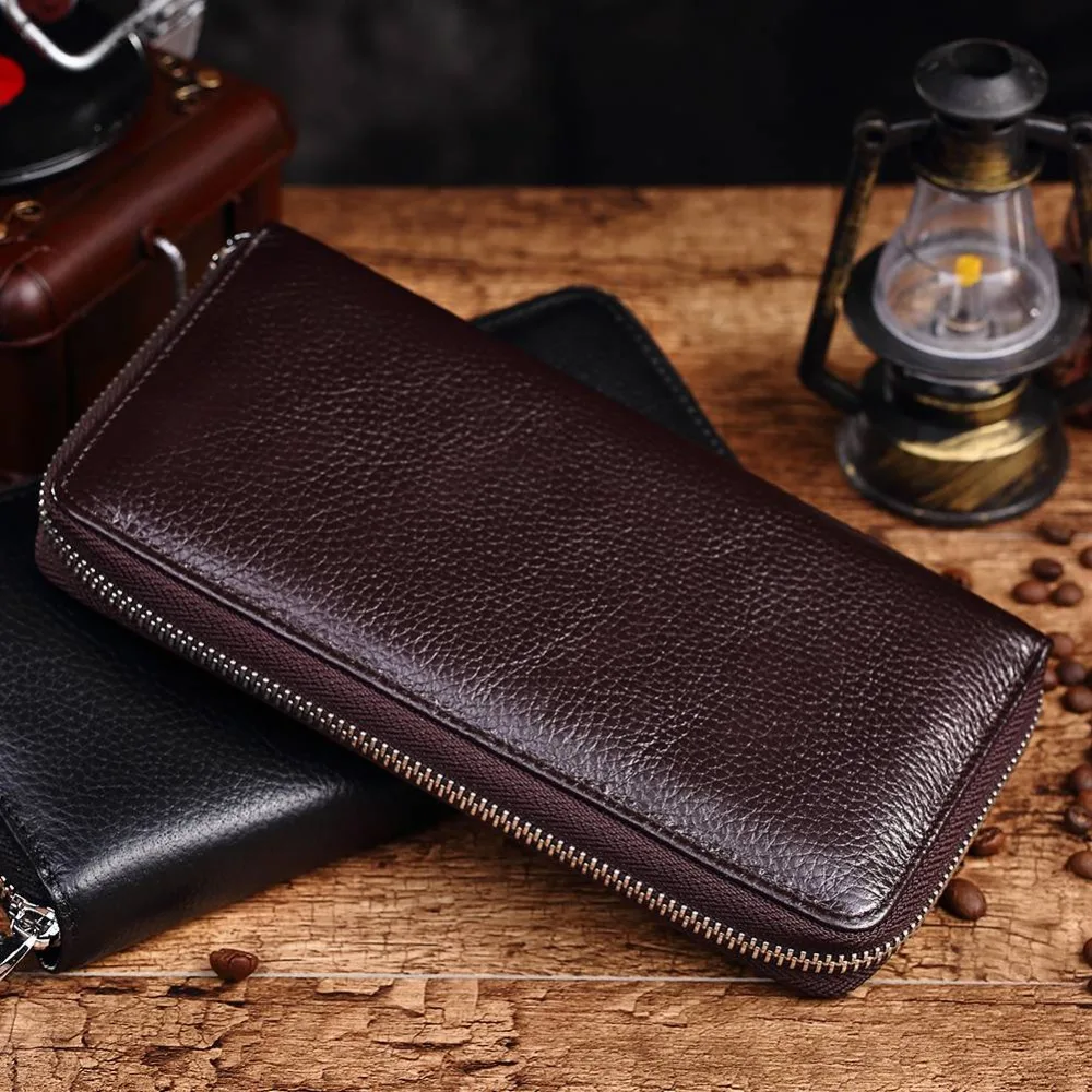 Кошелек KAVIS мужской из натуральной кожи длинный деловой|purse male|brand pursebusiness purses |