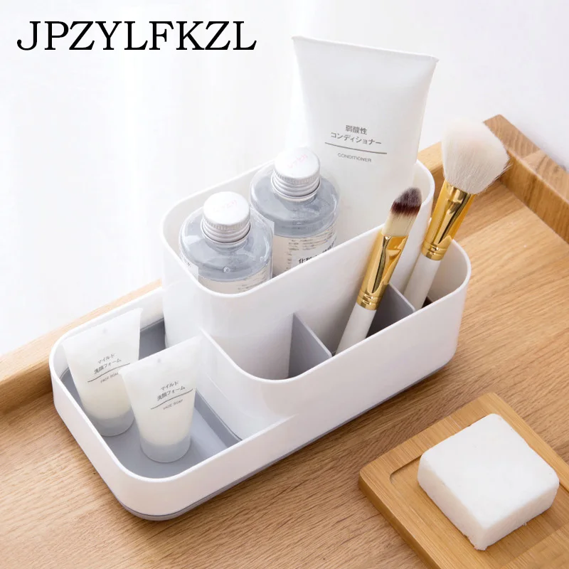 

New Plastic Multi-grid Makeup Storage Box Organizer Lipstick Holder Nail Polish Rack Desktop Cosmetic Tools Shelf Container