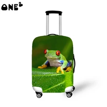 2016 ONE2 Design frog picture printing cover apply to 22,24,26 inch suitcase custom canvas kids luggage cover