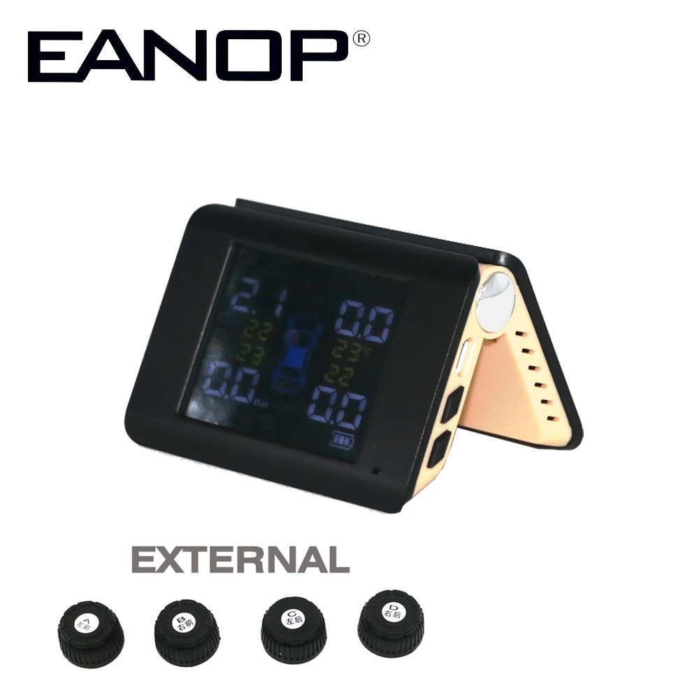 

EANOP S500 Solar Powered Smart Car Tpms coche 4.0 Tire Pressure Digital car Pressure sensors Display 6.0 Bar PSI