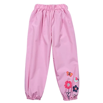 Nuovi pantaloni impermeabili primavera autunno per ragazze moda abbigliamento per bambini pantaloni antipioggia color caramella per ragazze pantaloni per bambini 2-6 anni 1