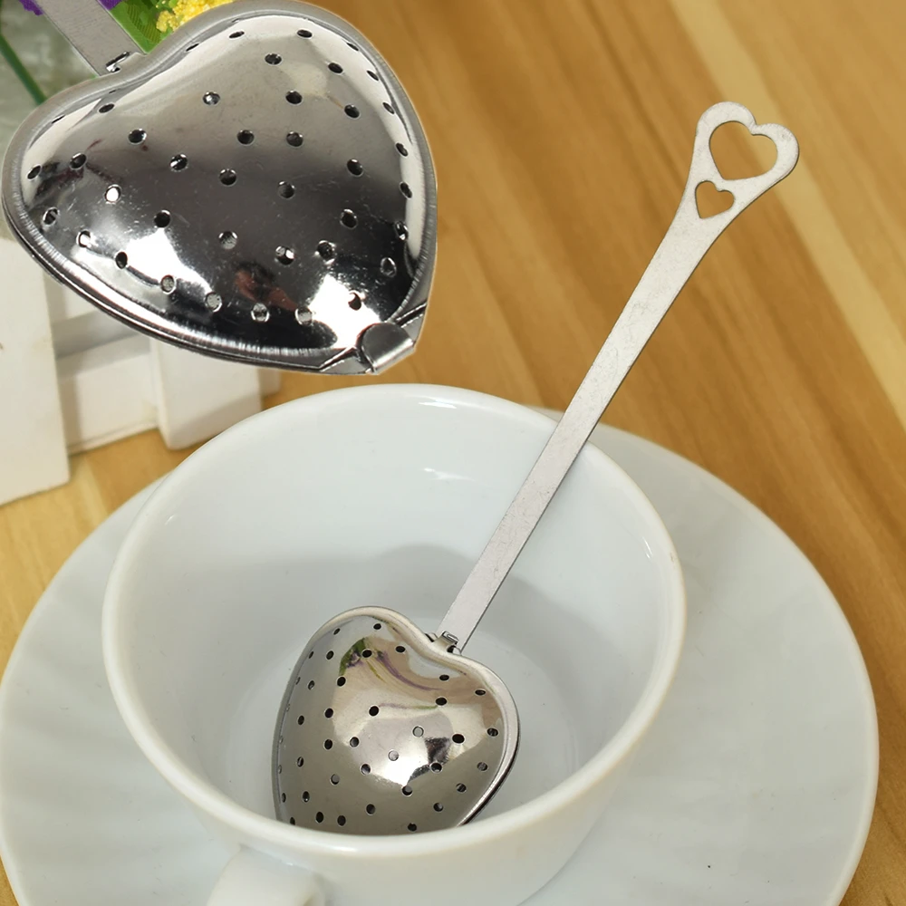 Stainless Steel Infuser Spoon Tea Strainer Steeper Handle Shower Cute