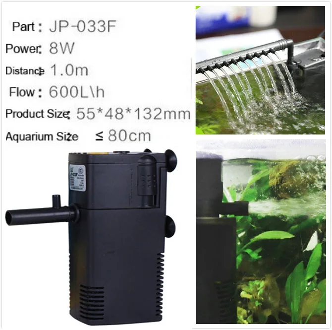 8W Ultra Quiet Aquarium Filters 600L/H Fish Tank Oxygen Air Pump